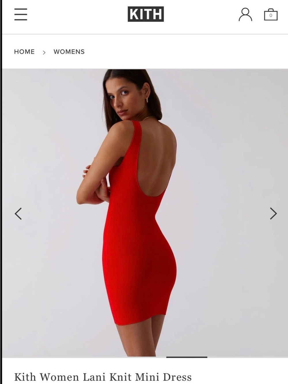 Kith Women Lani Knit Mini Dress — Bright Red